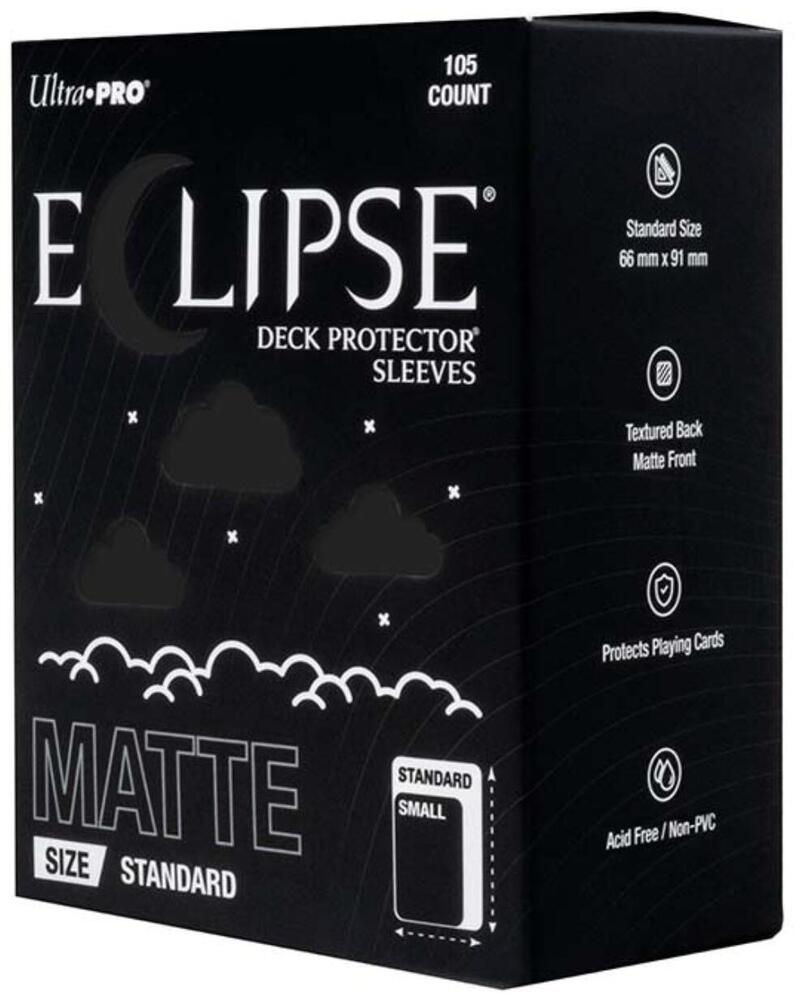 Pochettes de protection de cartes format standard, noir mat intense, 105 unités