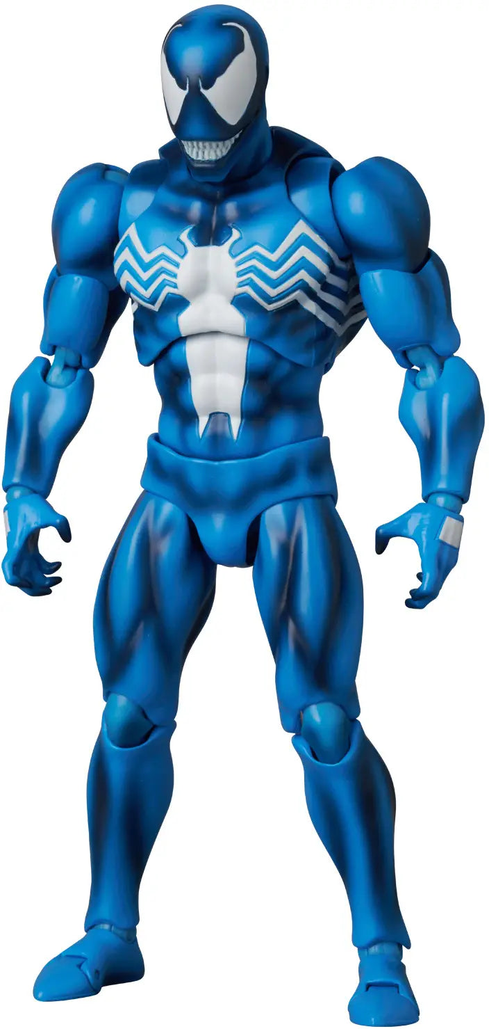 Figurine articulée de collection Venom Comic Blue Version avec accessoires de toile d'araignée