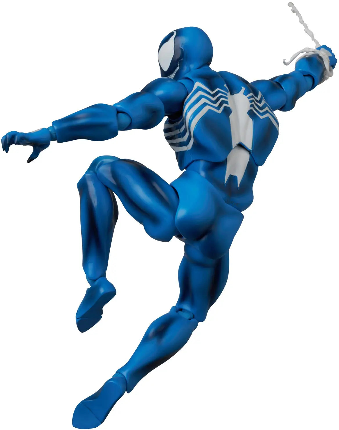 Figurine articulée de collection Venom Comic Blue Version avec accessoires de toile d'araignée
