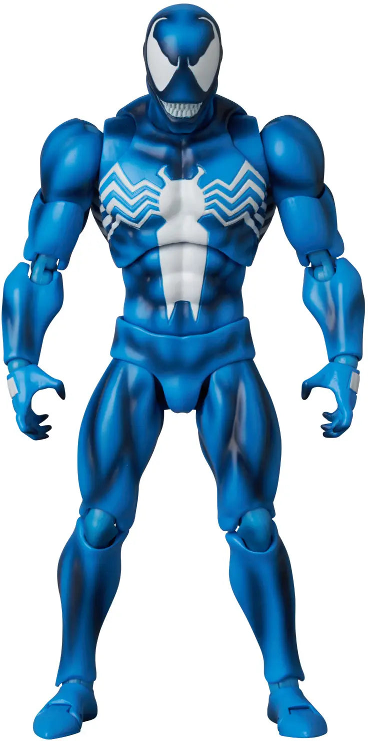 Figurine articulée de collection Venom Comic Blue Version avec accessoires de toile d'araignée