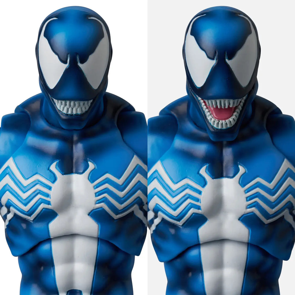 Figurine articulée de collection Venom Comic Blue Version avec accessoires de toile d'araignée