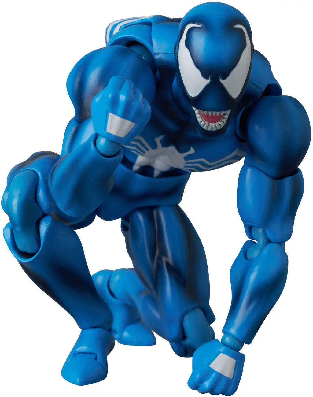 Figurine articulée de collection Venom Comic Blue Version avec accessoires de toile d'araignée