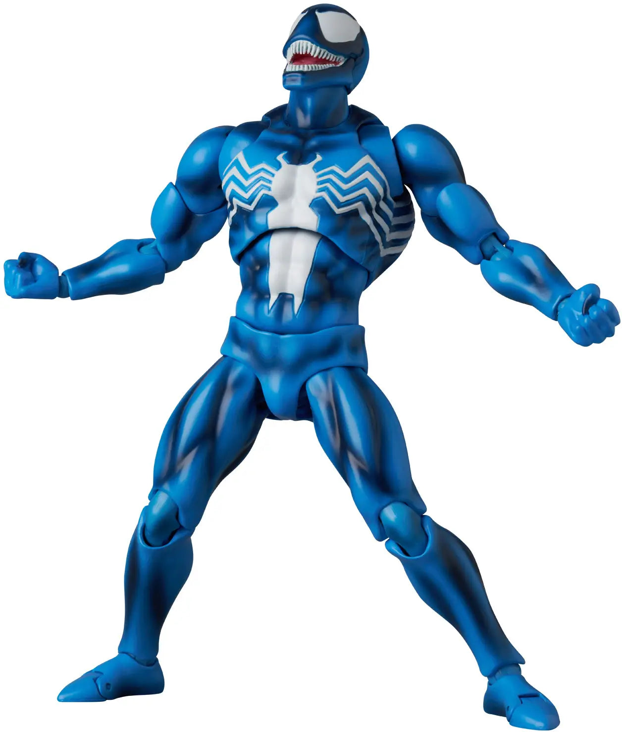 Figurine articulée de collection Venom Comic Blue Version avec accessoires de toile d'araignée