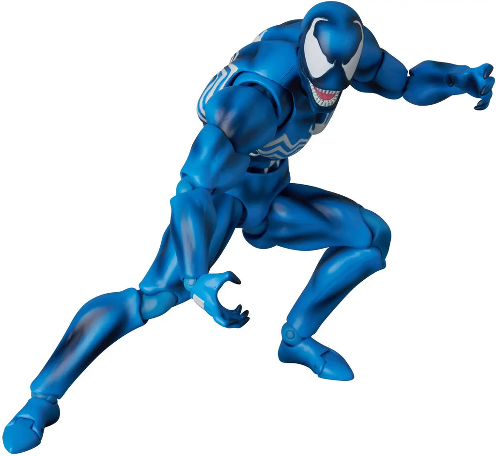 Figurine articulée de collection Venom Comic Blue Version avec accessoires de toile d'araignée