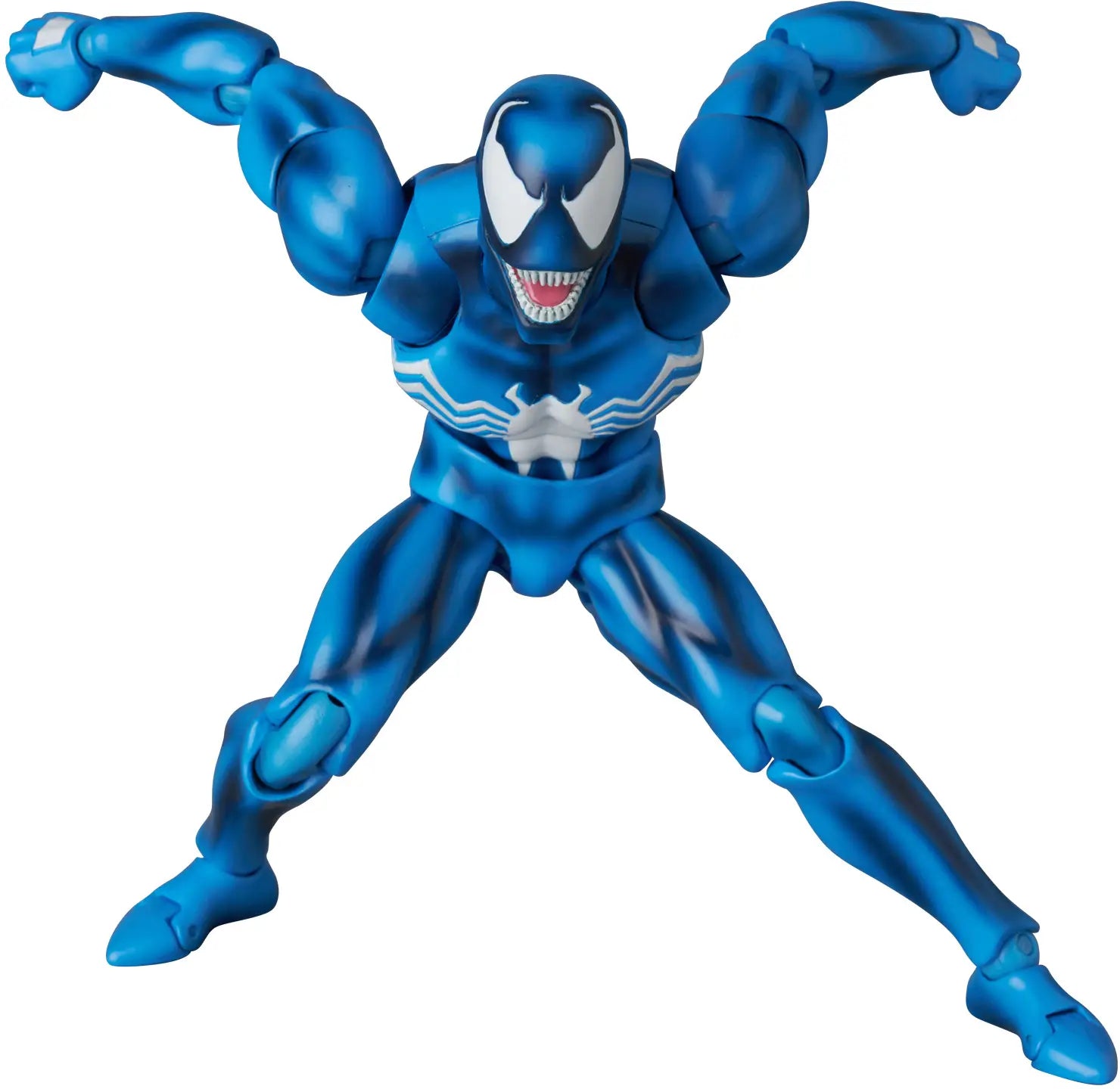 Figurine articulée de collection Venom Comic Blue Version avec accessoires de toile d'araignée