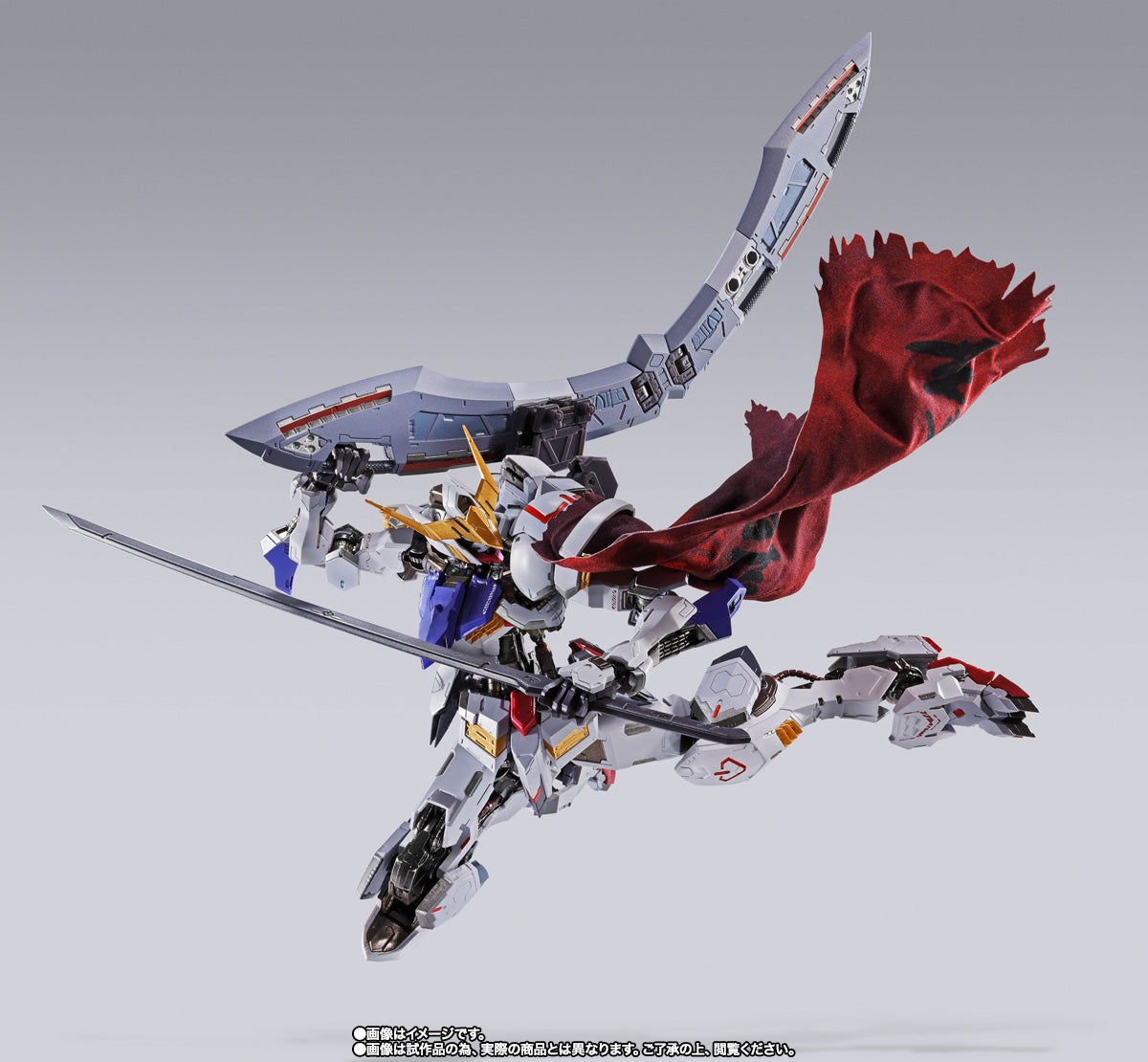 Figurine articulée Gundam Barbatos Boomerang Mace 4e forme en métal moulé sous pression avec cape