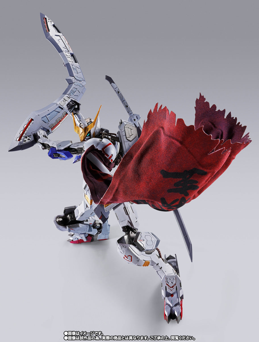 Figurine articulée Gundam Barbatos Boomerang Mace 4e forme en métal moulé sous pression avec cape