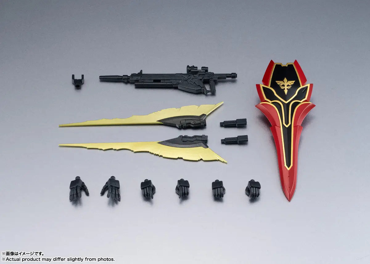 Figurine articulée Sinanju Gundam Unicorn avec fusil à faisceau et accessoires