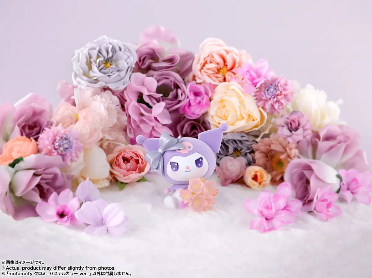 Figurine de collection Kuromi Bouquet translucide texture floquée Couleurs pastel