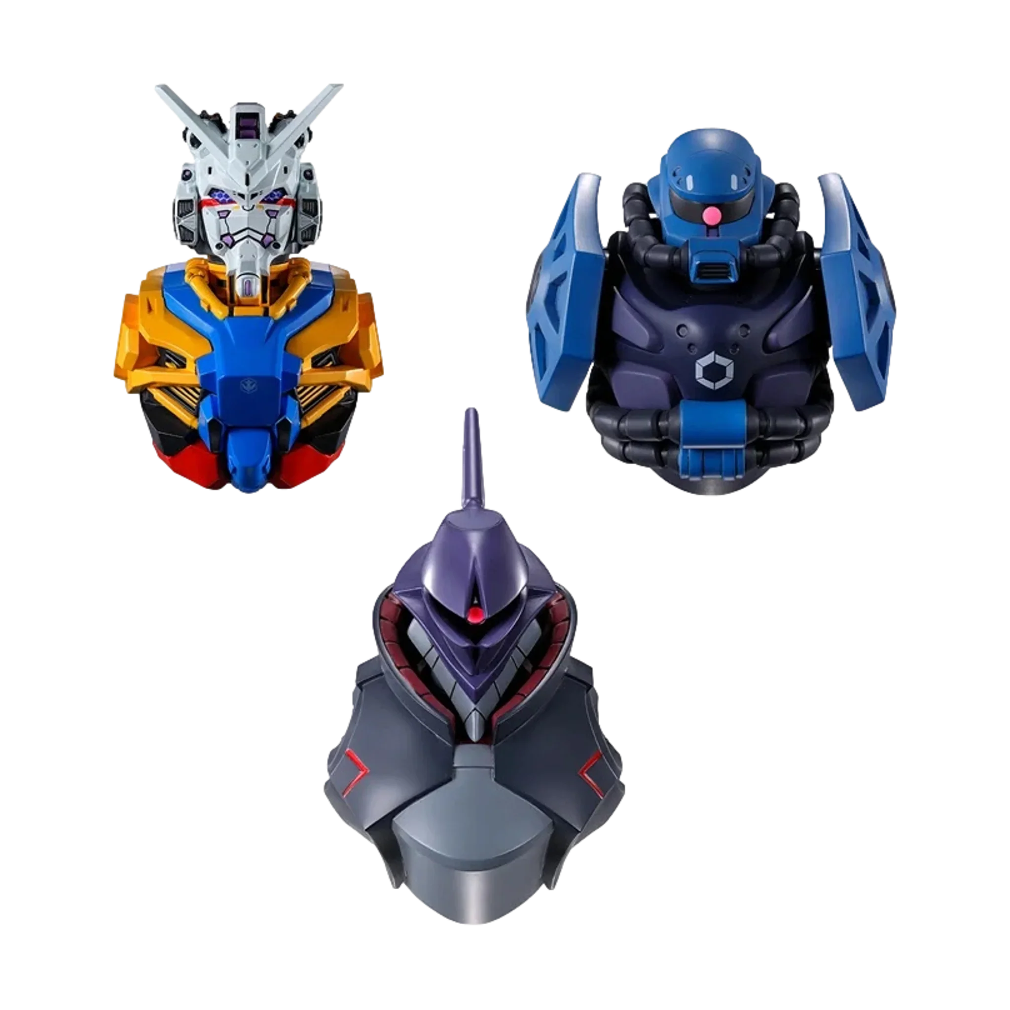 Gundam MS Head Magnet Mobile Suit Buste Figurine Coffret de 4