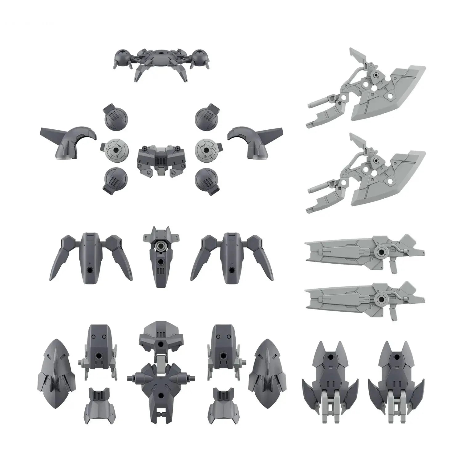 1/144 Kit de Modélisation d'Armes et d'Armures Gris, Set de Pièces Optionnelles Full Armor 23