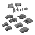 Lot de pièces optionnelles à l'échelle 1/144, 24 objets divers, 1 véhicule, kit de modélisme de décor