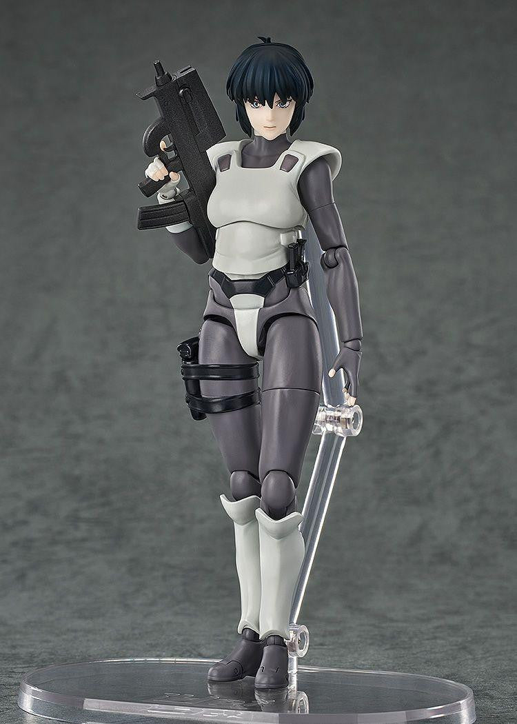Figurine articulée de Motoko Kusanagi en armure simple, avec accessoires