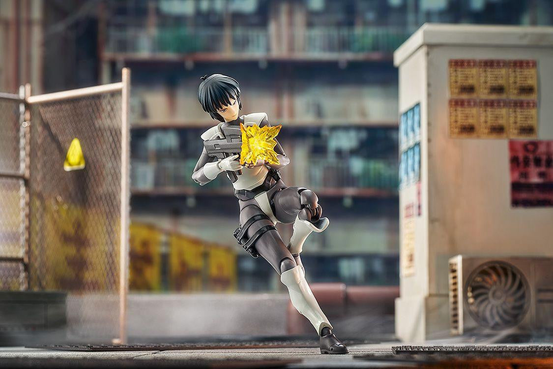 Figurine articulée de Motoko Kusanagi en armure simple, avec accessoires