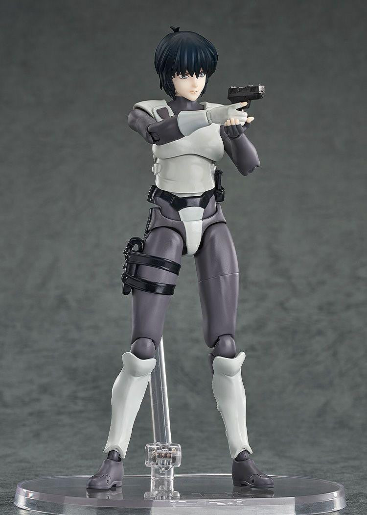 Figurine articulée de Motoko Kusanagi en armure simple, avec accessoires