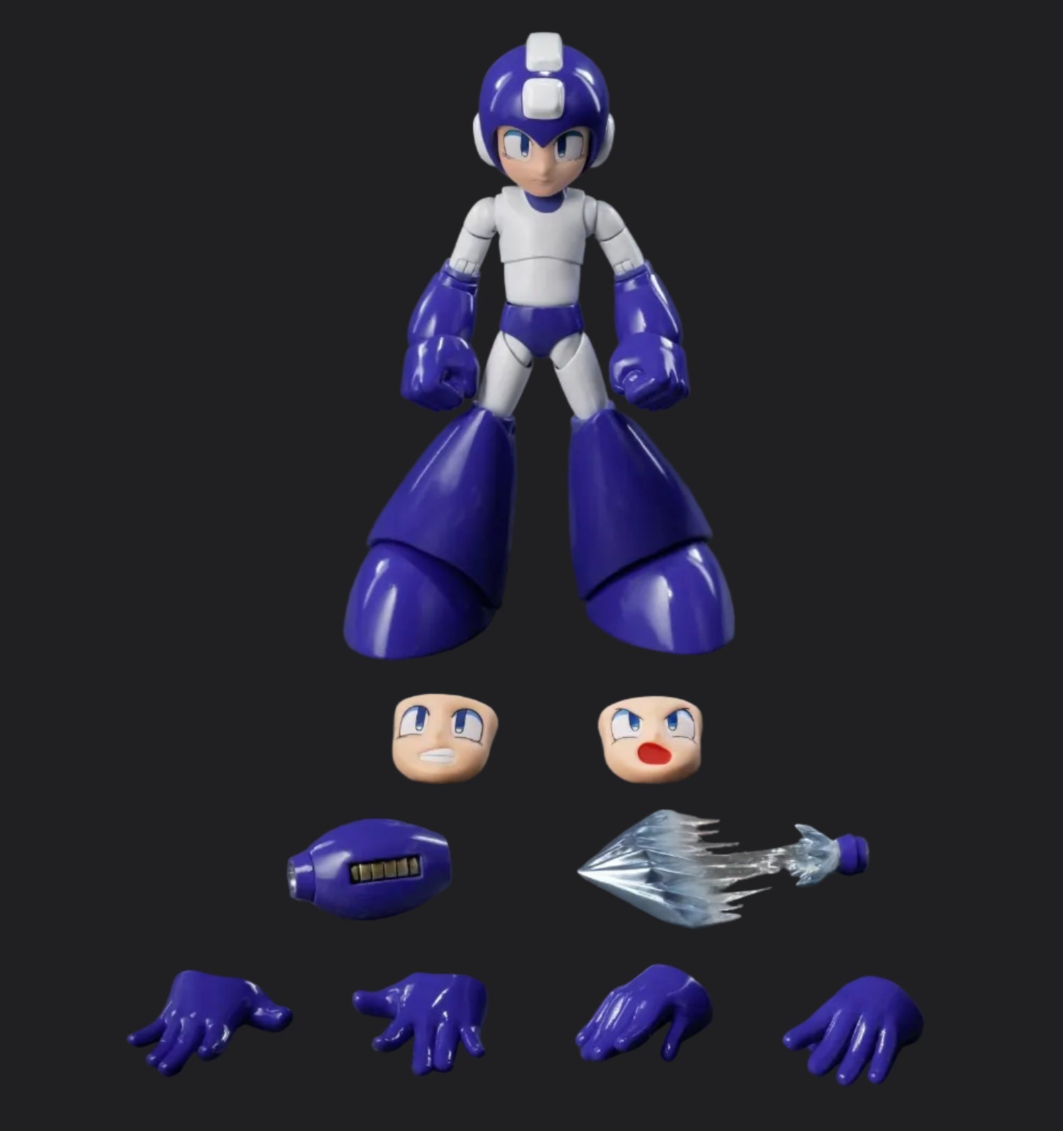 Figurine articulée à collectionner Mega Man Rockman Ice Slasher bleu glacier