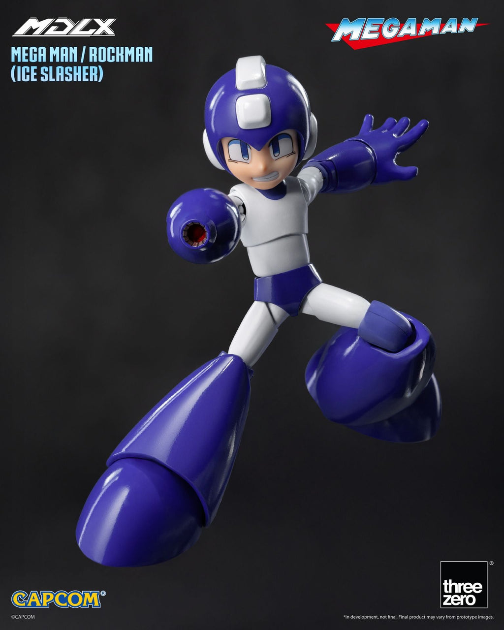 Figurine articulée à collectionner Mega Man Rockman Ice Slasher bleu glacier