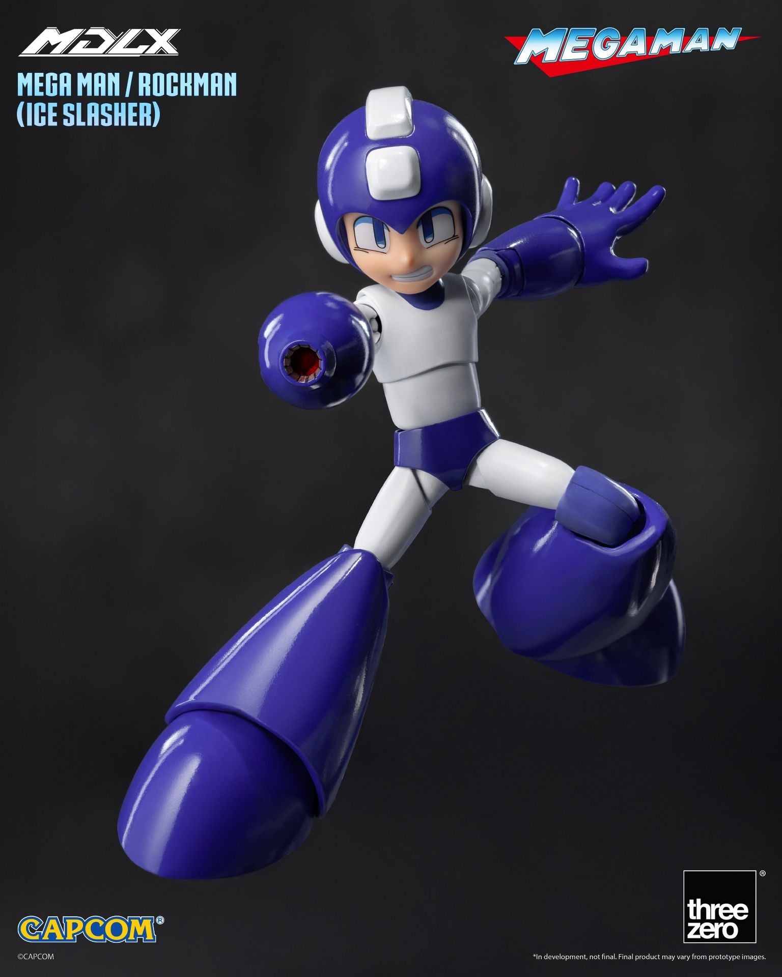 Figurine articulée à collectionner Mega Man Rockman Ice Slasher bleu glacier
