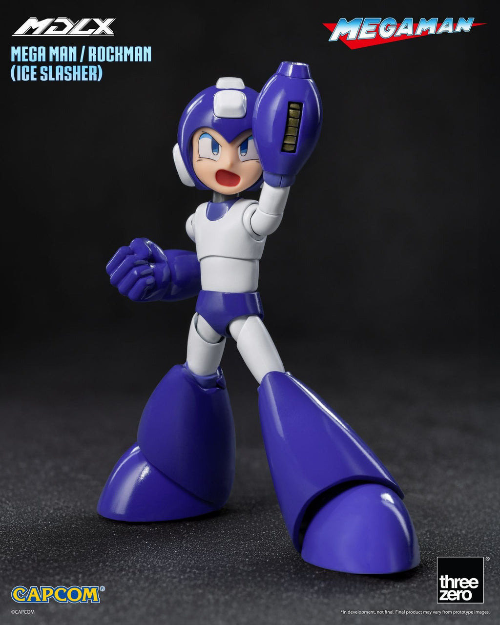 Figurine articulée à collectionner Mega Man Rockman Ice Slasher bleu glacier