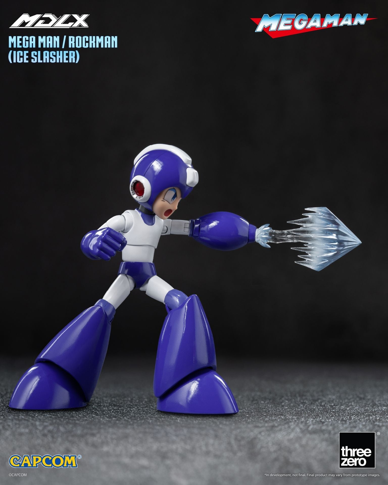 Figurine articulée à collectionner Mega Man Rockman Ice Slasher bleu glacier
