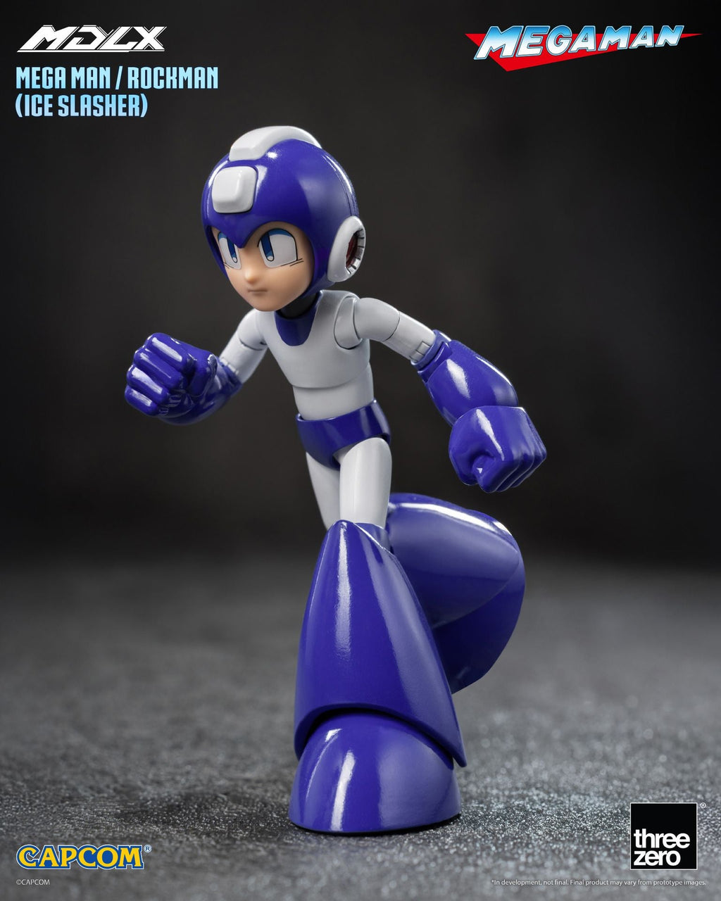 Figurine articulée à collectionner Mega Man Rockman Ice Slasher bleu glacier