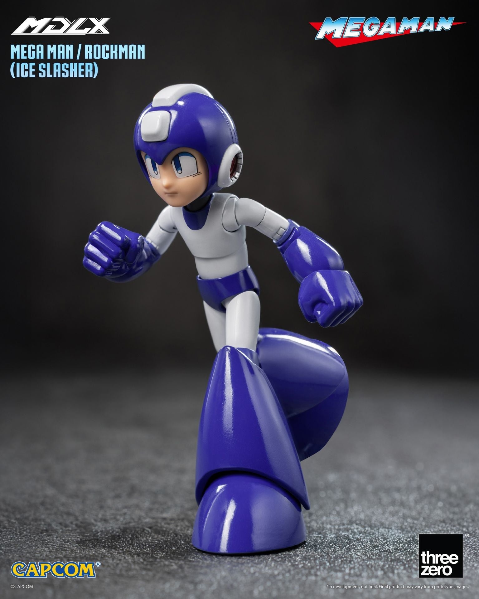 Figurine articulée à collectionner Mega Man Rockman Ice Slasher bleu glacier
