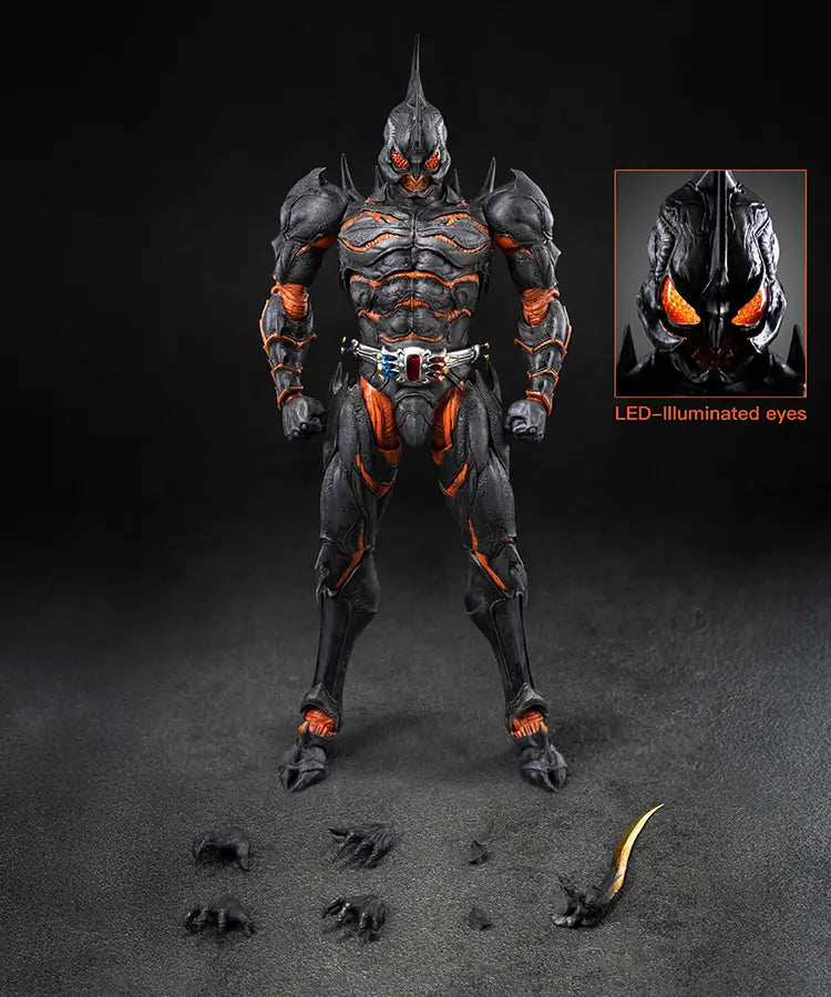 Figurine articulée à l'échelle 1/12 de l'homme en armure avec yeux LED