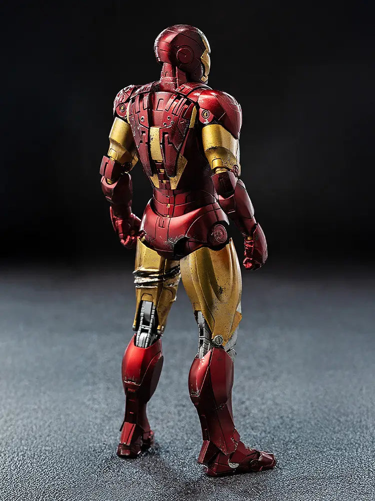 Figurine articulée Iron Man Battle Damage DLX à l'échelle 1/12