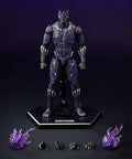 Figurine articulée Black Panther Énergie cinétique chargée, en métal moulé sous pression, échelle 1/12