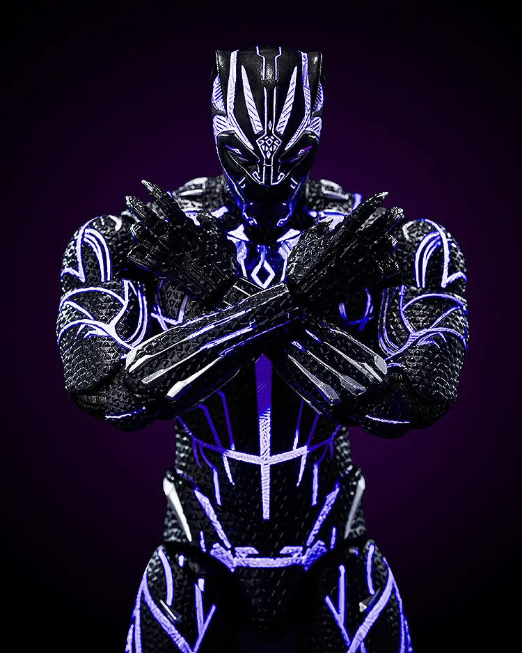 Figurine articulée Black Panther Énergie cinétique chargée, en métal moulé sous pression, échelle 1/12