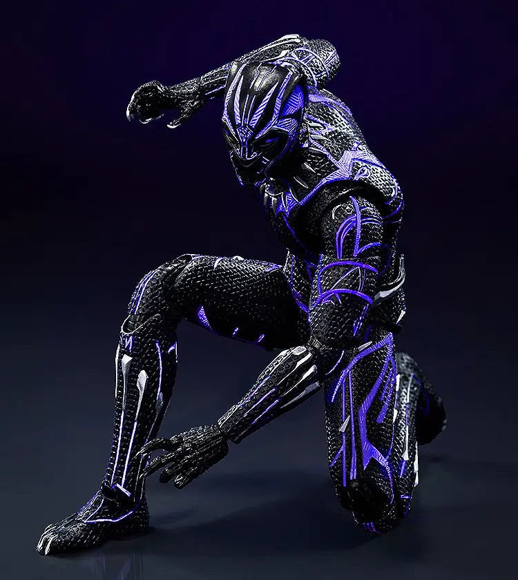 Figurine articulée Black Panther Énergie cinétique chargée, en métal moulé sous pression, échelle 1/12