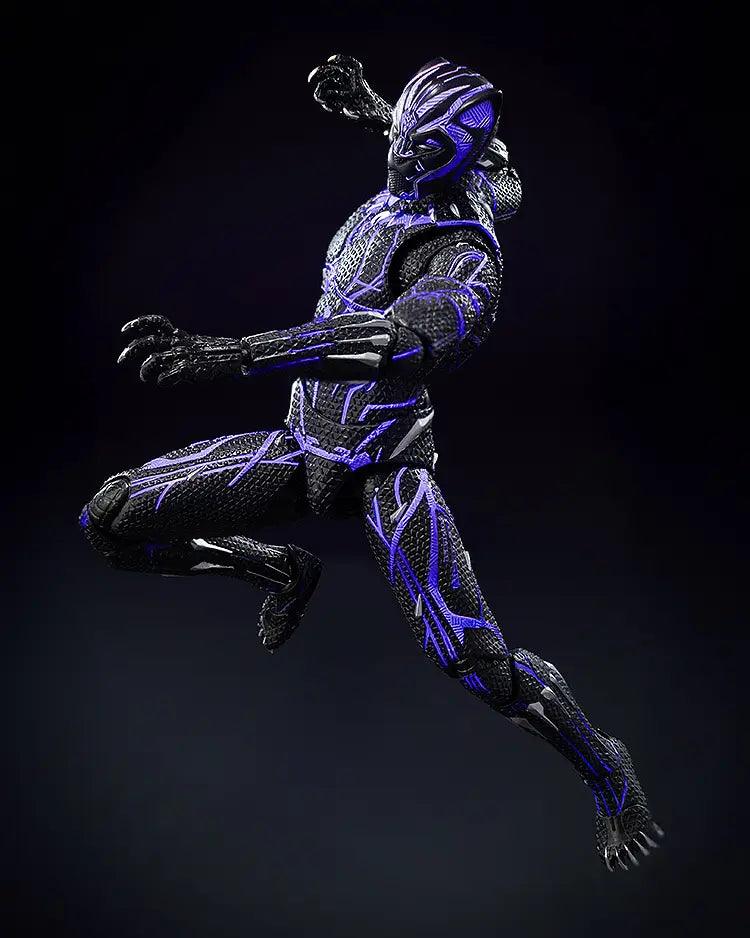 Figurine articulée Black Panther Énergie cinétique chargée, en métal moulé sous pression, échelle 1/12