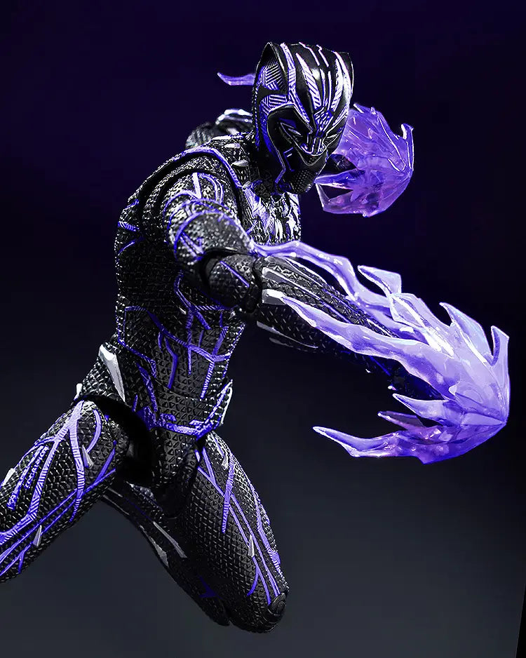 Figurine articulée Black Panther Énergie cinétique chargée, en métal moulé sous pression, échelle 1/12