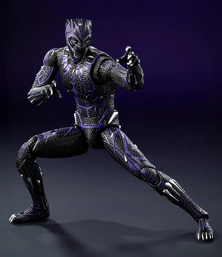 Figurine articulée Black Panther Énergie cinétique chargée, en métal moulé sous pression, échelle 1/12