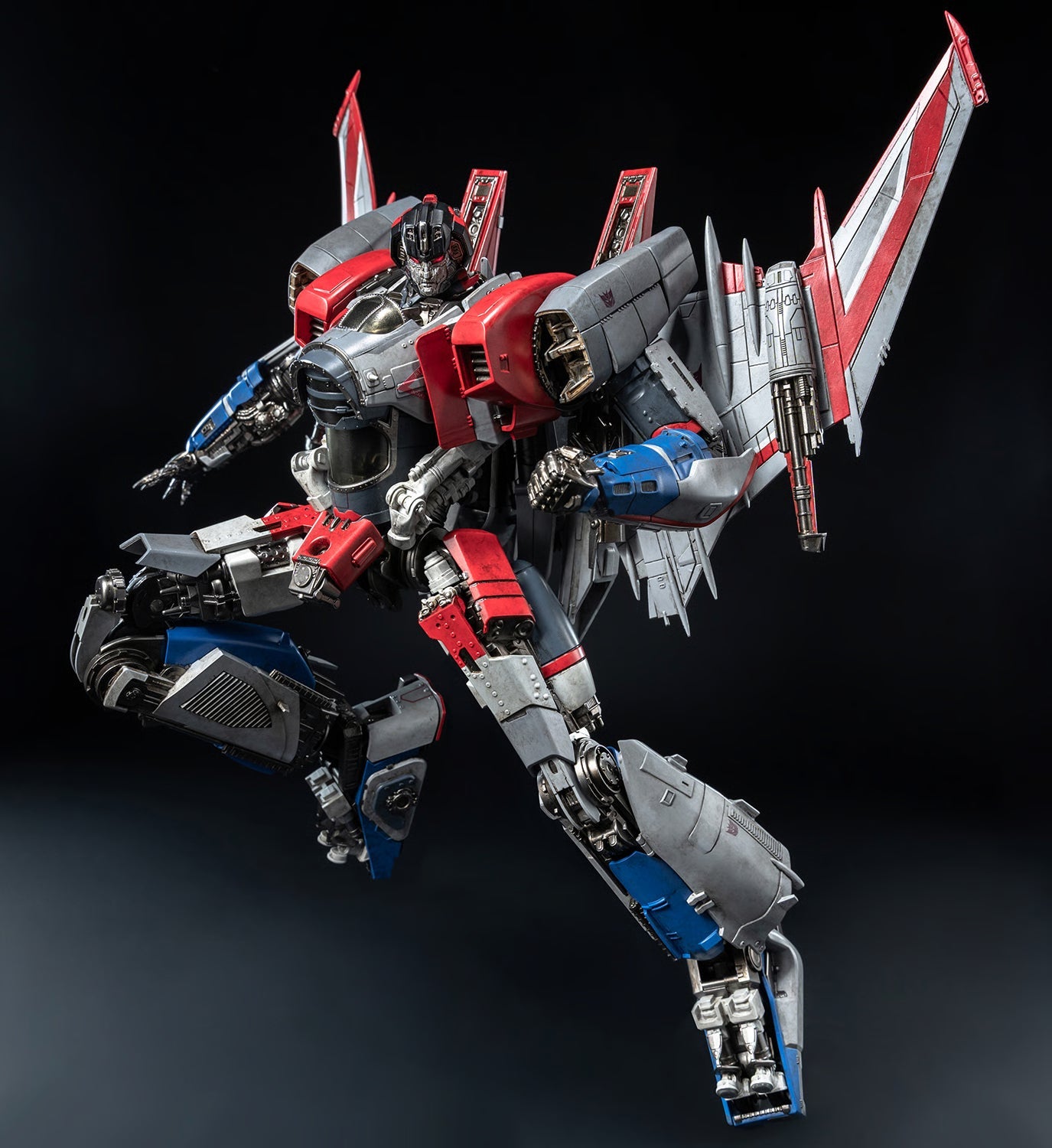 Figurine d'action de collection Starscream DLX endommagée au combat - Édition altérée