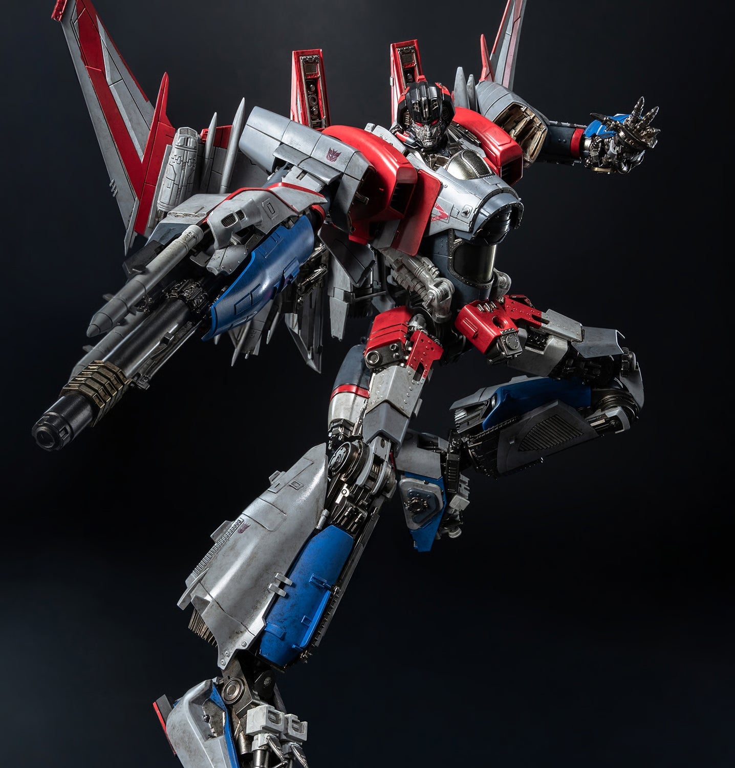 Figurine d'action de collection Starscream DLX endommagée au combat - Édition altérée