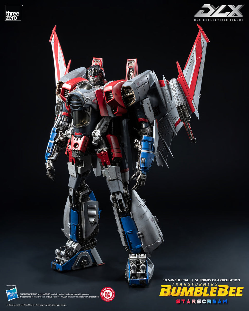 Figurine d'action de collection Starscream DLX endommagée au combat - Édition altérée