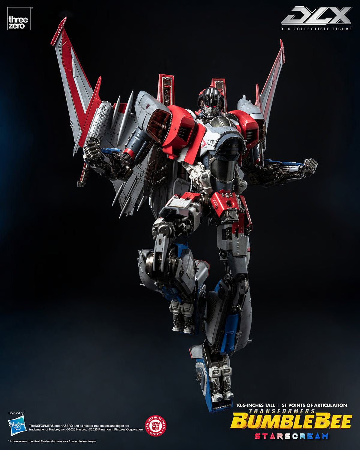 Figurine d'action de collection Starscream DLX endommagée au combat - Édition altérée