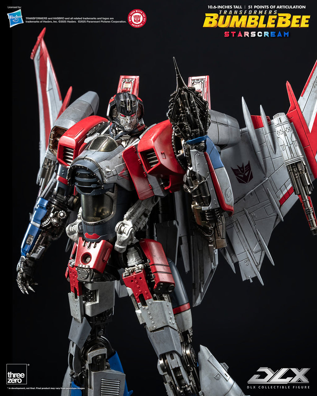 Figurine d'action de collection Starscream DLX endommagée au combat - Édition altérée