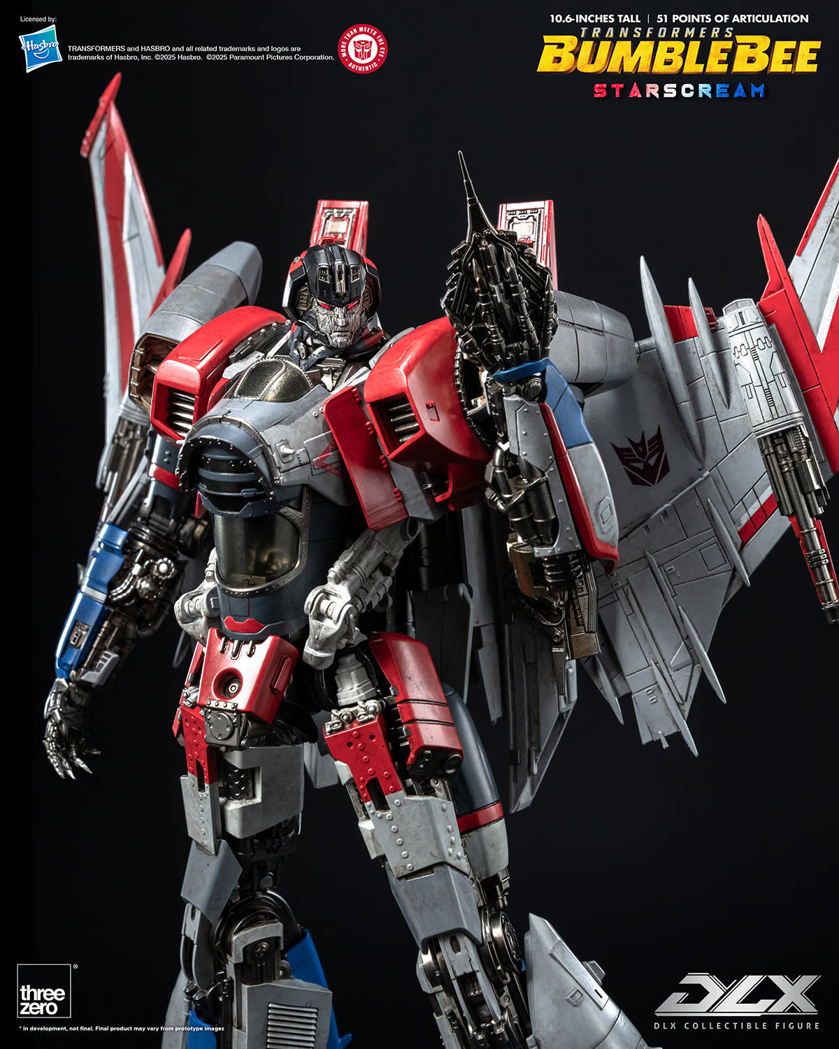 Figurine d'action de collection Starscream DLX endommagée au combat - Édition altérée