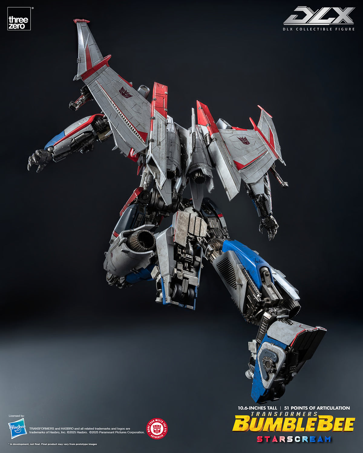 Figurine d'action de collection Starscream DLX endommagée au combat - Édition altérée