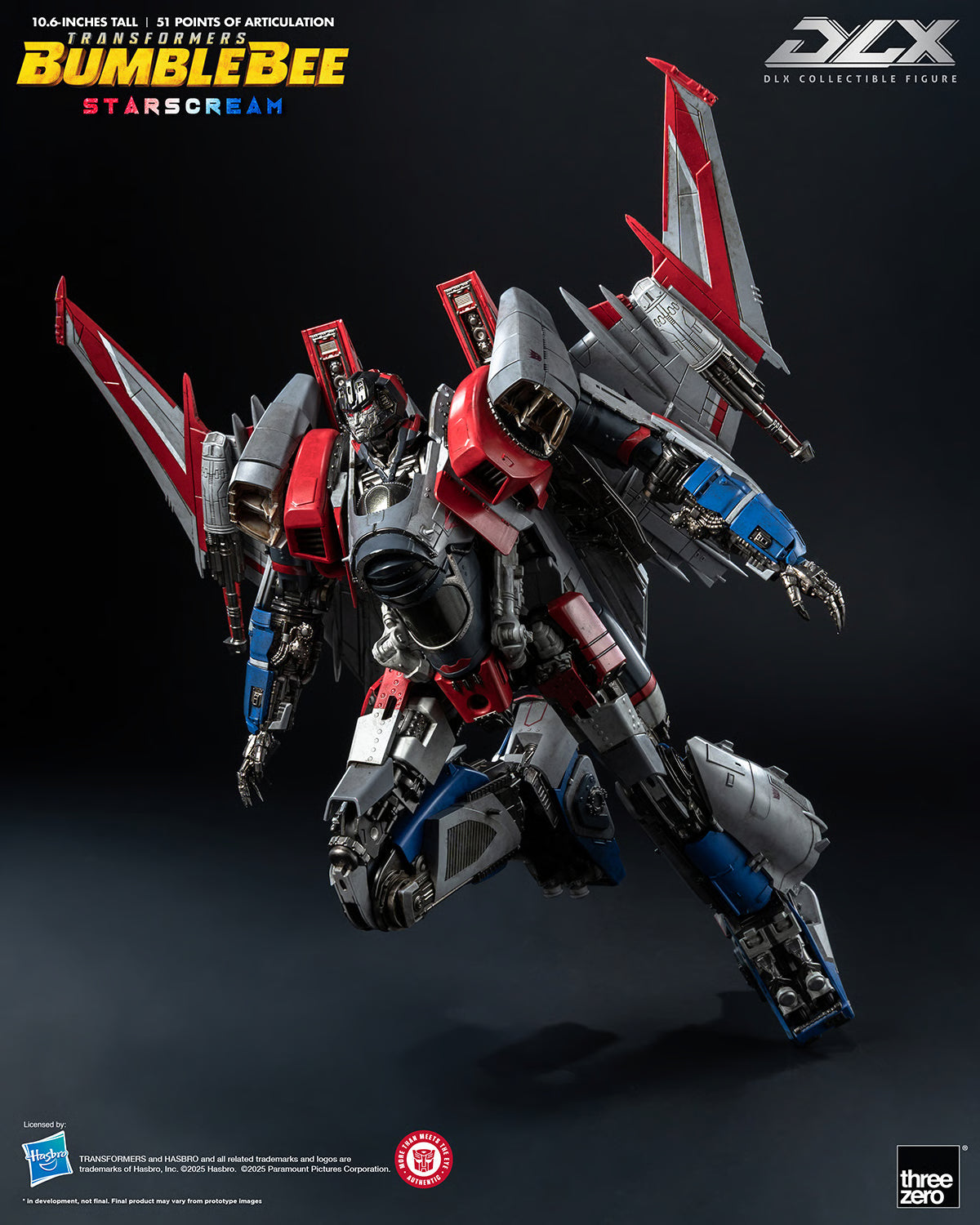 Figurine d'action de collection Starscream DLX endommagée au combat - Édition altérée