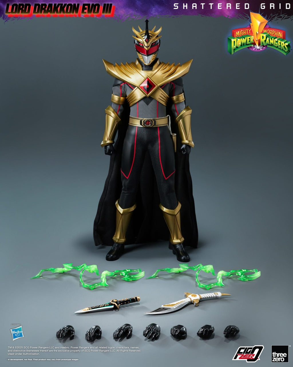 Figurine articulée Mighty Morphin Power Rangers Shattered Grid Lord Drakkon Evo III