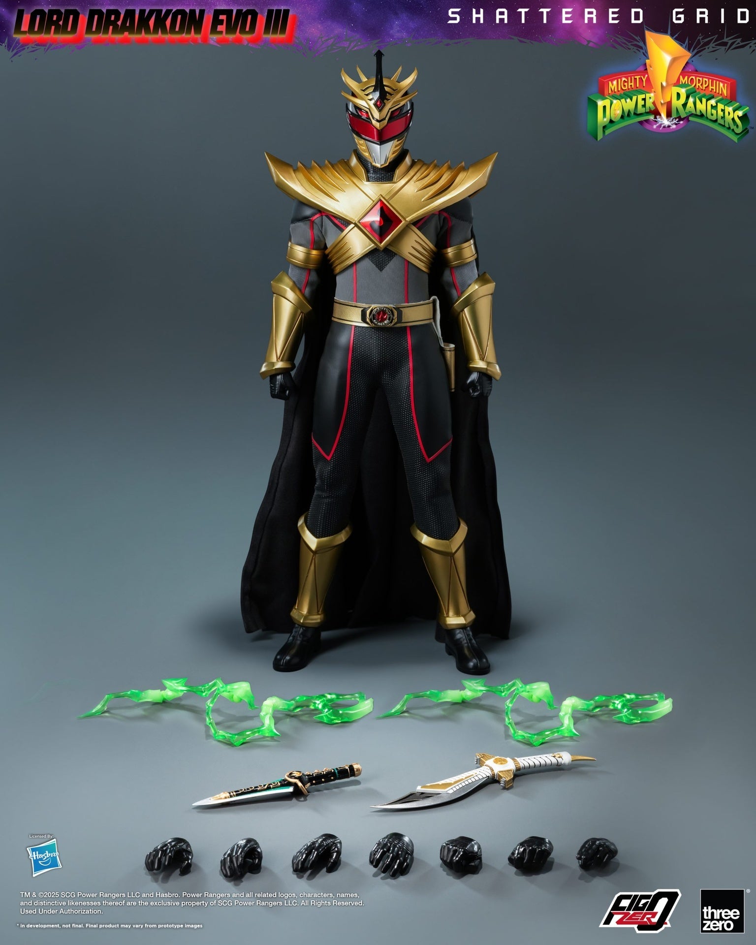 Figurine articulée Mighty Morphin Power Rangers Shattered Grid Lord Drakkon Evo III