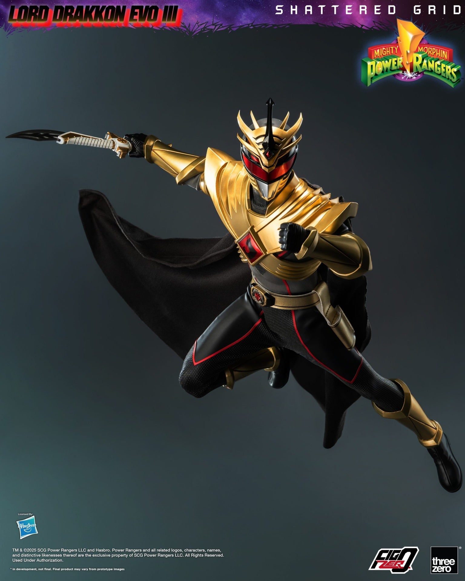Figurine articulée Mighty Morphin Power Rangers Shattered Grid Lord Drakkon Evo III