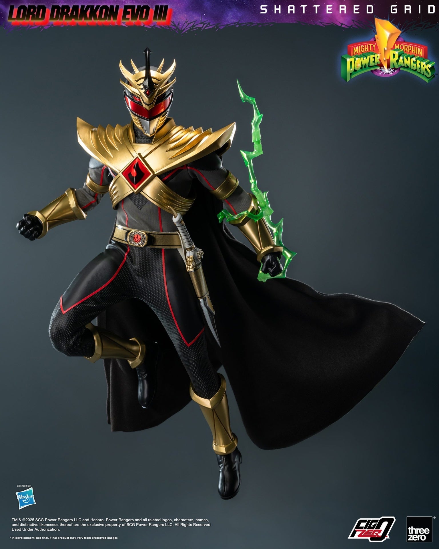 Figurine articulée Mighty Morphin Power Rangers Shattered Grid Lord Drakkon Evo III