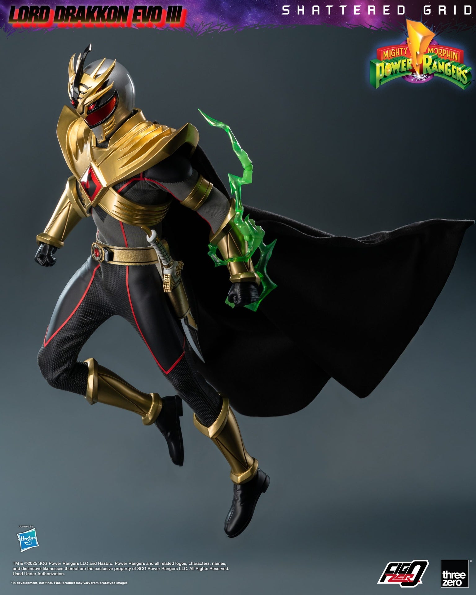 Figurine articulée Mighty Morphin Power Rangers Shattered Grid Lord Drakkon Evo III