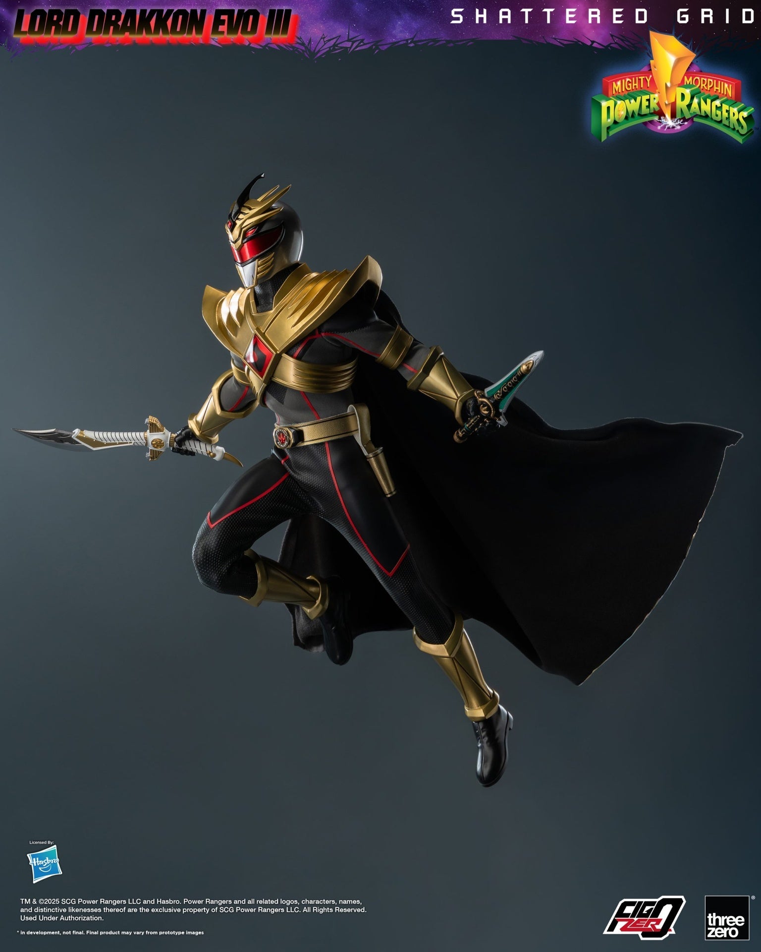 Figurine articulée Mighty Morphin Power Rangers Shattered Grid Lord Drakkon Evo III