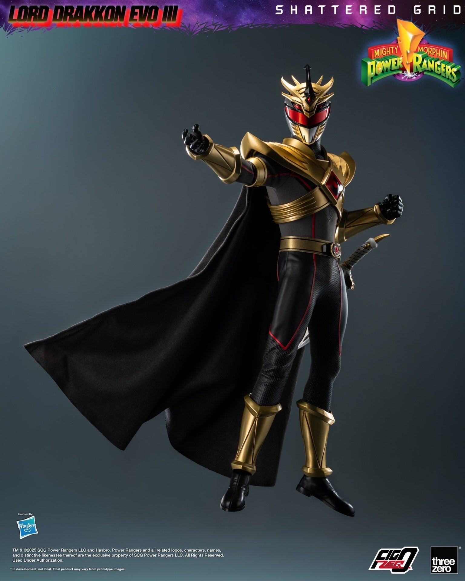 Figurine articulée Mighty Morphin Power Rangers Shattered Grid Lord Drakkon Evo III