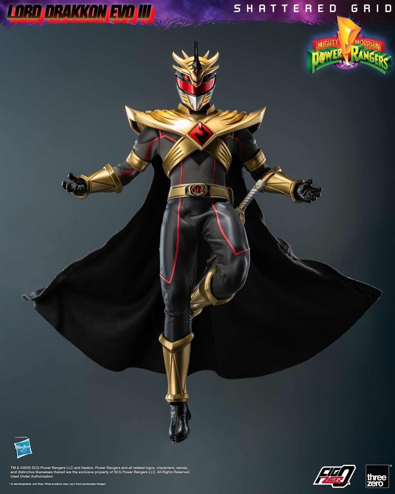 Figurine articulée Mighty Morphin Power Rangers Shattered Grid Lord Drakkon Evo III